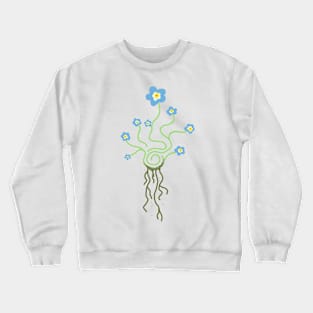 Spiral Flower: Blue Crewneck Sweatshirt